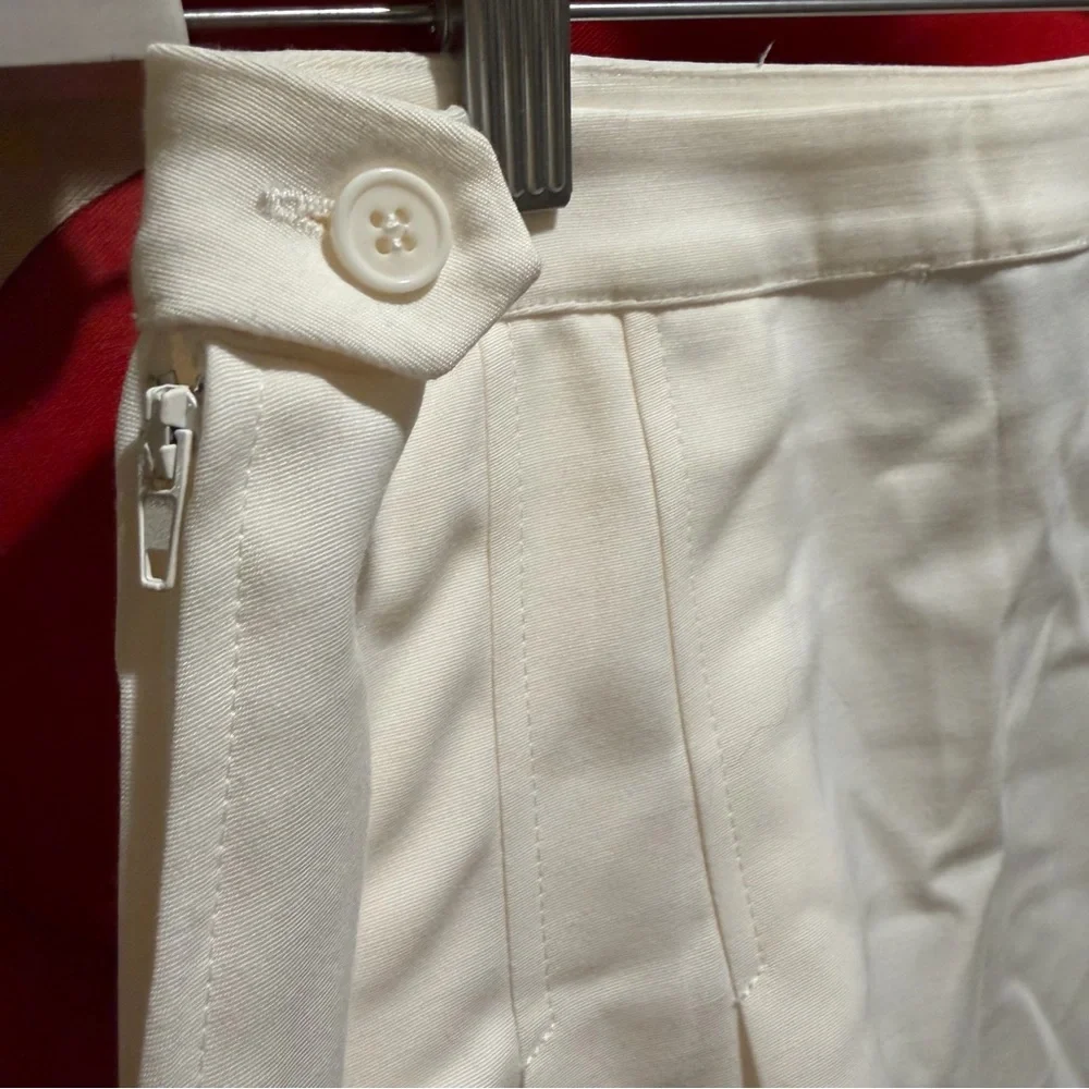 SOLID & STRIPED Tennis Skirt White with Red and Green Stripe Trim Prince - Picture 4 of 5